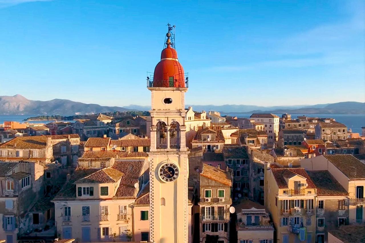 Spacious Maisonette - Roof Top View Of Corfu Port Mantouki Bagian luar foto