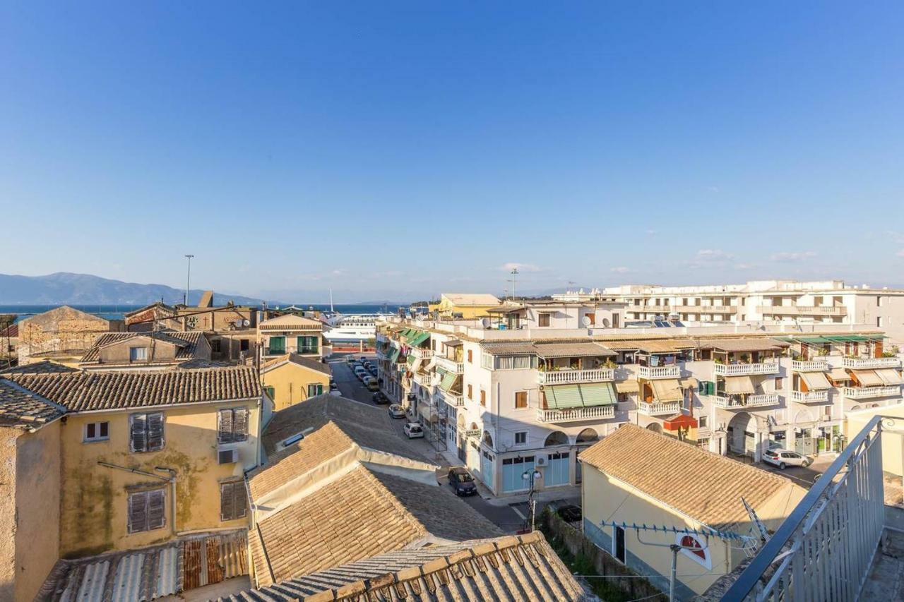Spacious Maisonette - Roof Top View Of Corfu Port Mantouki Bagian luar foto